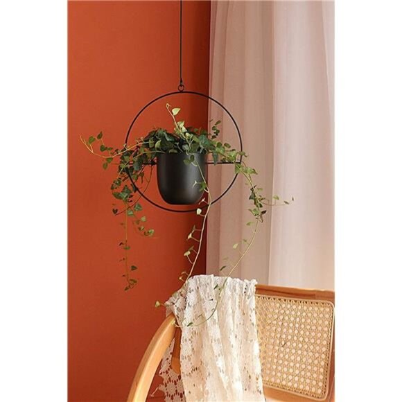 2 Pcs Hanging Planters for Indoor and Outdoor Plants with Hooks and Chains - Picture 5 of 7